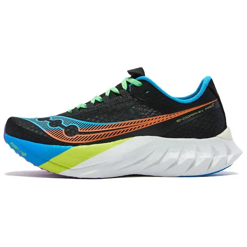 Saucony Endorphin Pro 4 Cushioning, Wear Resistant Low Top Running Shoes Unisex Black Blue FUTURE BLACK