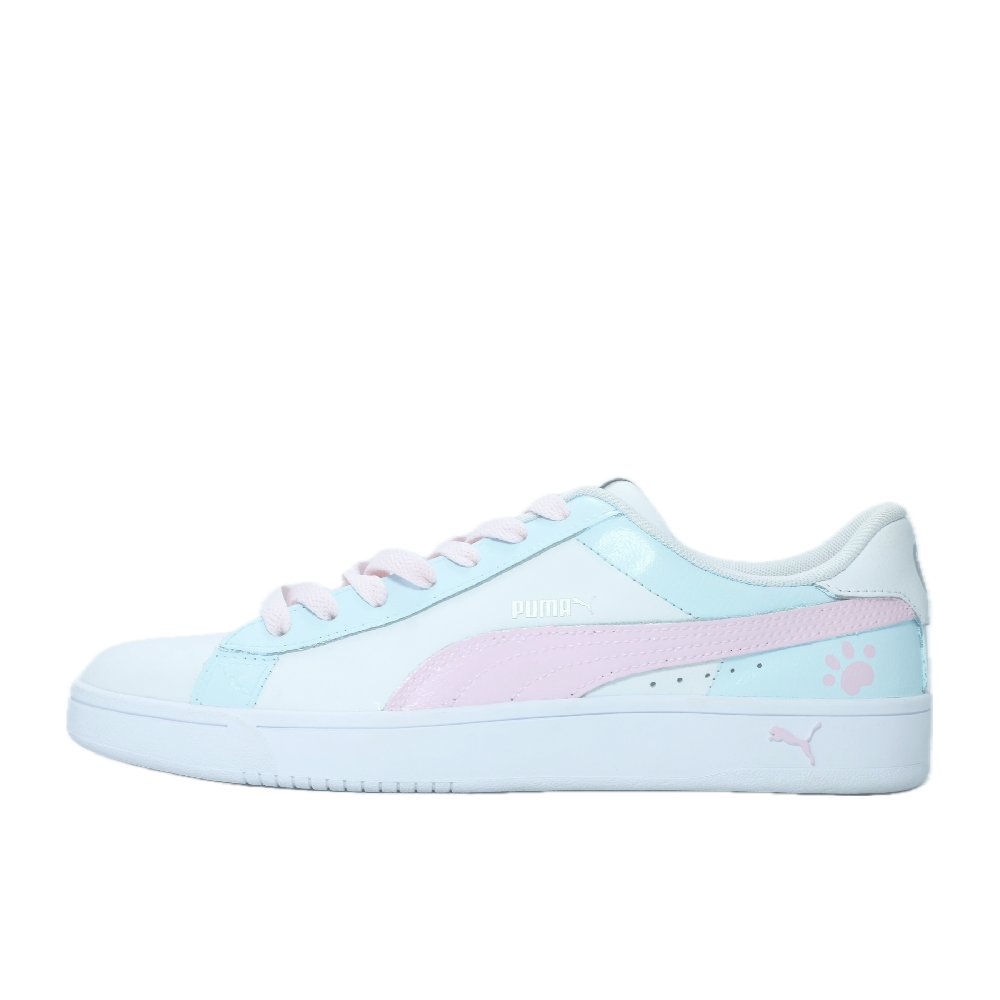 PUMA Court Breaker Swift Communication, Glacier's Voice Lightweight Low Top Skateboard Shoes Unisex Blue Pink
