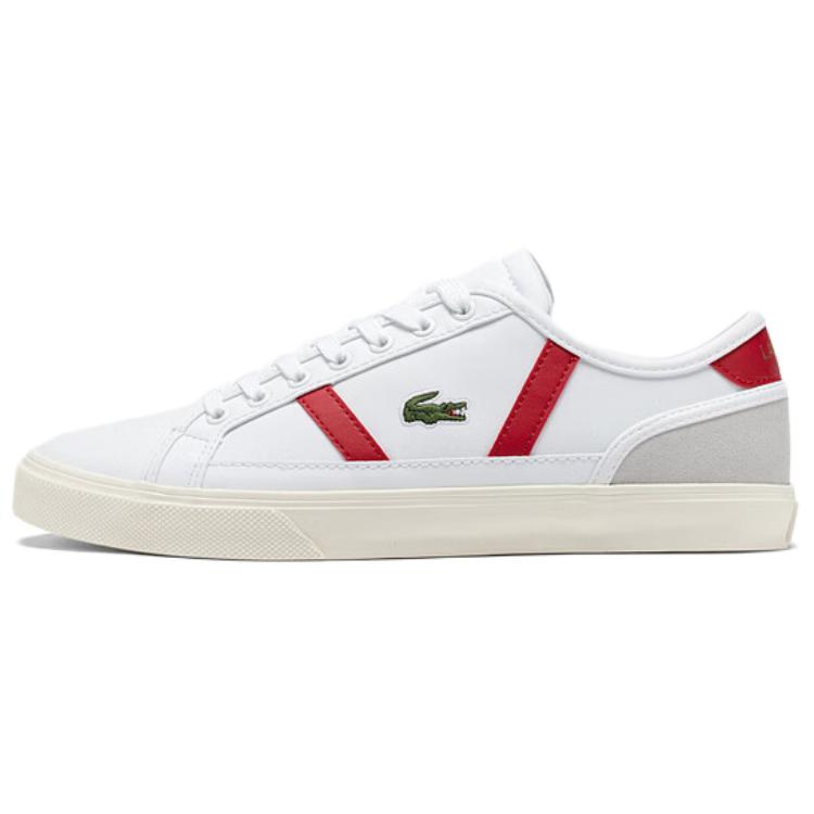 LACOSTE Abrasion Resistant Low Top Skateboard Shoes Men's White