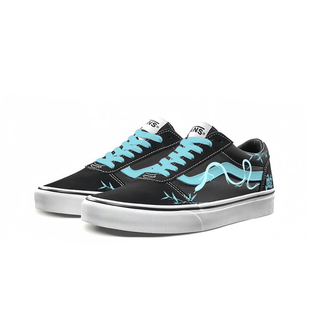 Vans Ward Slip Resistant, Abrasion Resistant, Lightweight Low Top Skateboard Shoes Women's Black Blue