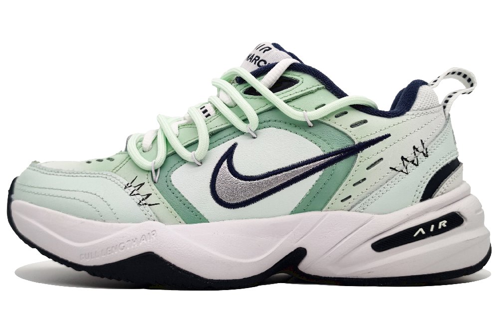 Nike Air Monarch 4 Anti-Slip And Wear-Resistant Height Increasing Low-Top Chunky Sneakers Unisex Mint Green