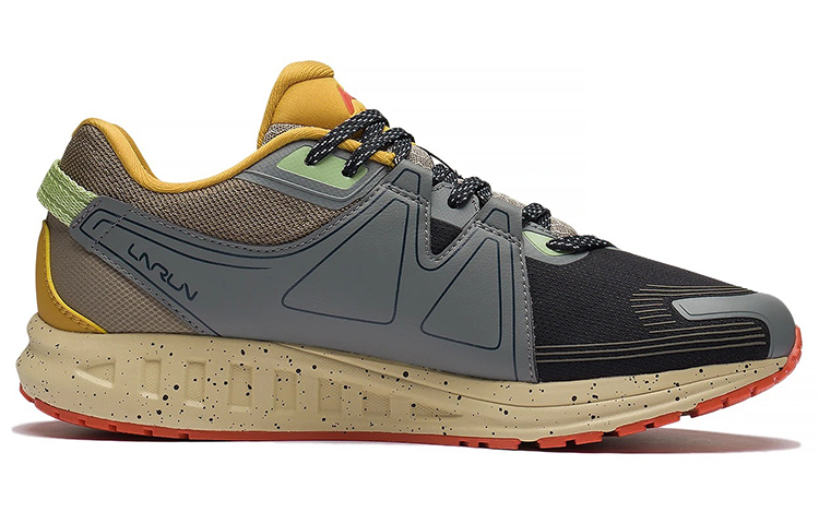 LiNing Shock Absorbers Slip Resistant Abrasion Resistant Low Top Running Shoes Men's Black Gray