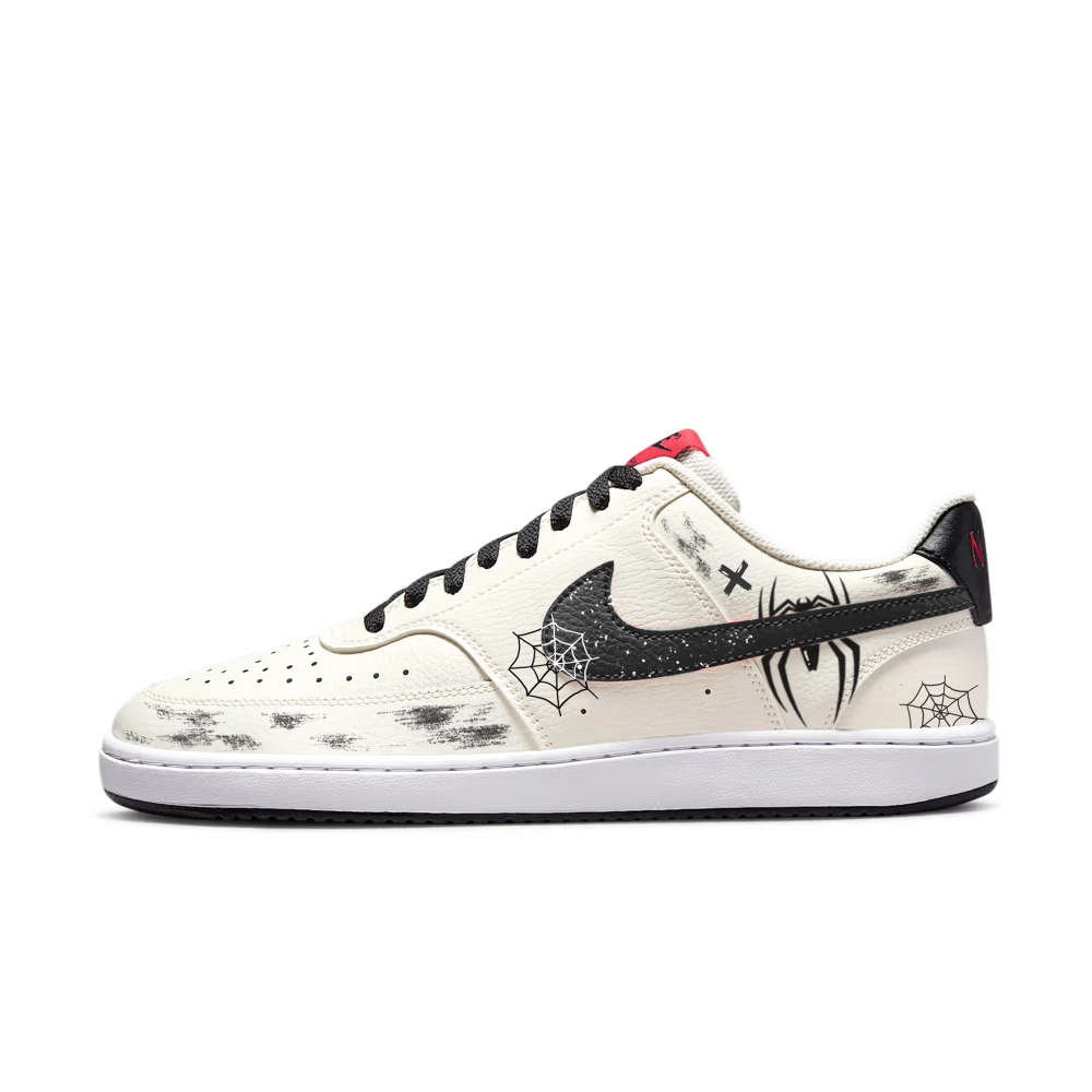 Nike Court Vision 1 Abrasion Resistant Low Top Skateboard Shoes Unisex Black White