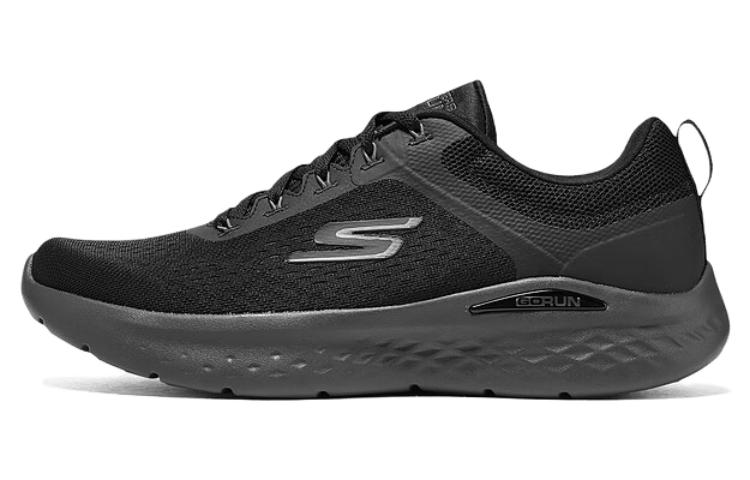 Skechers Go Run Lite Cushioning, Wear Resistant Low Top Running Shoes Men's Black