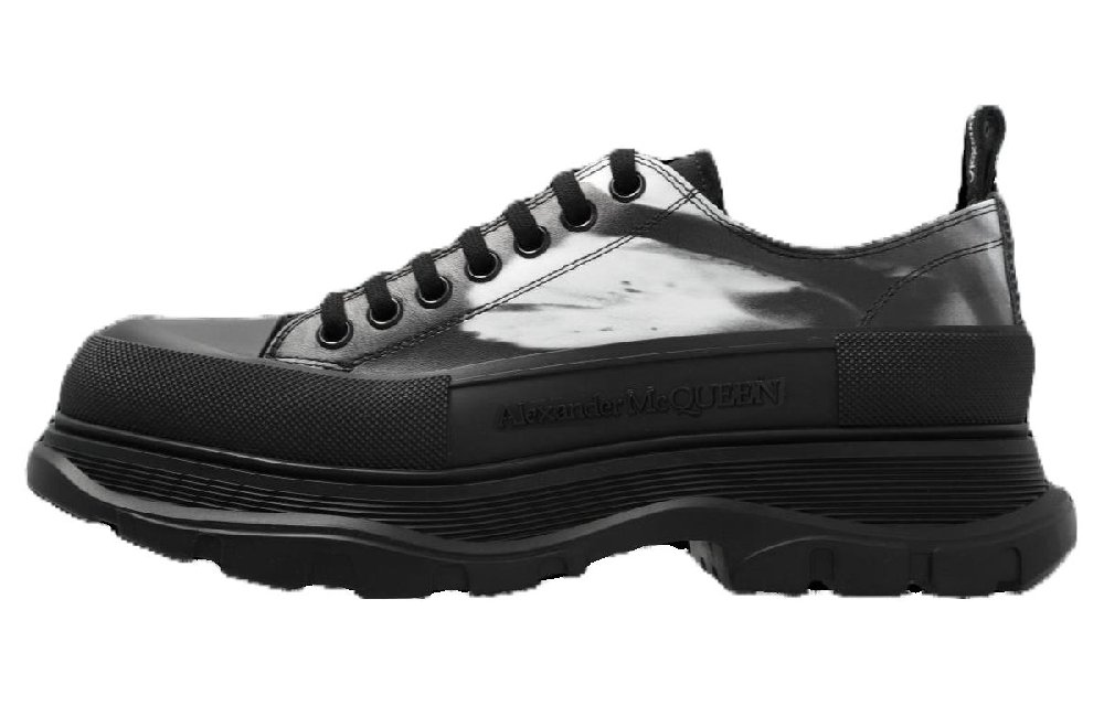 Alexander McQueen Brush Stroke Printed Lace Up Shoes