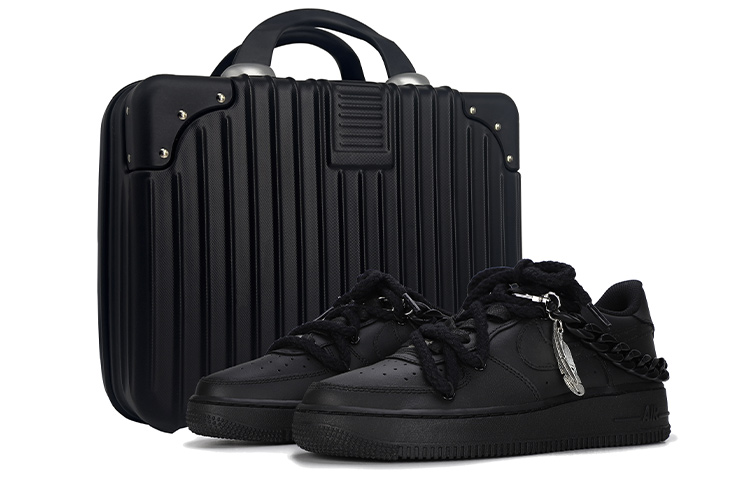 Nike Air Force 1 Low Air Force 1 Low-Top Skateboard Shoes Women's Black Silver