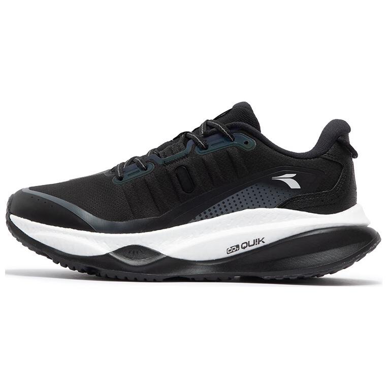 361° Red Flame 4 Slip-Resistant Cushioning Wear-Resistant Low-Top Casual Running Shoes Men's Black White