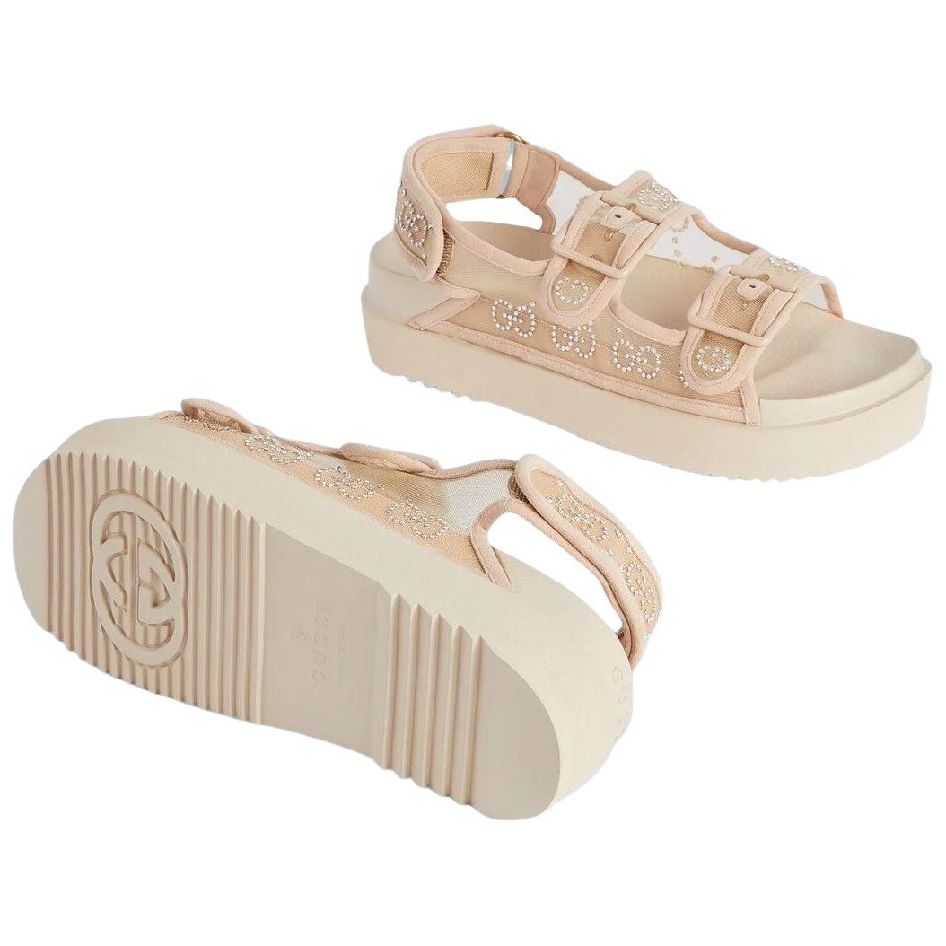GUCCI Women's Gg Sandal 'Crystals Rose Beige' Women's купить в интернет-магазине Yoocart с быстрой доставкой по России.