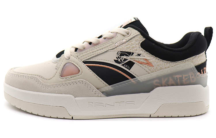 Anta Low-Top Skateboard Shoes Women's Gray Black