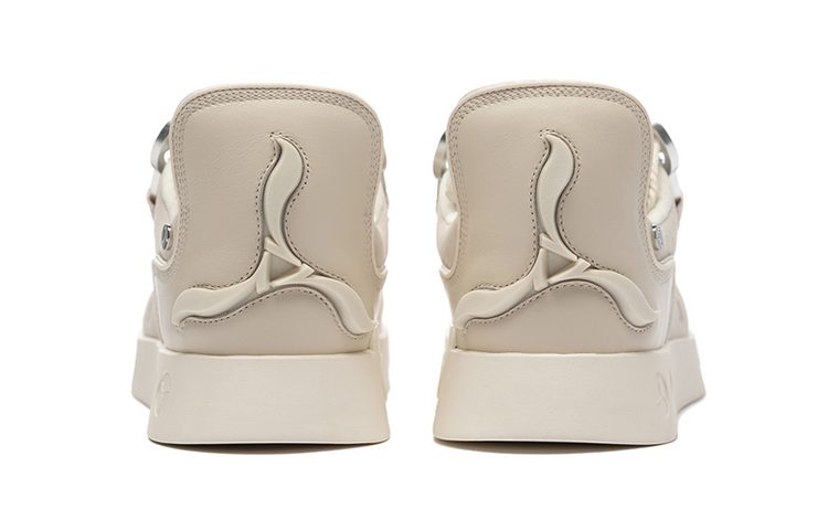 LI-NING 1990 Heavy Pupils Low-Top Skateboard Shoes Men's Pearl White