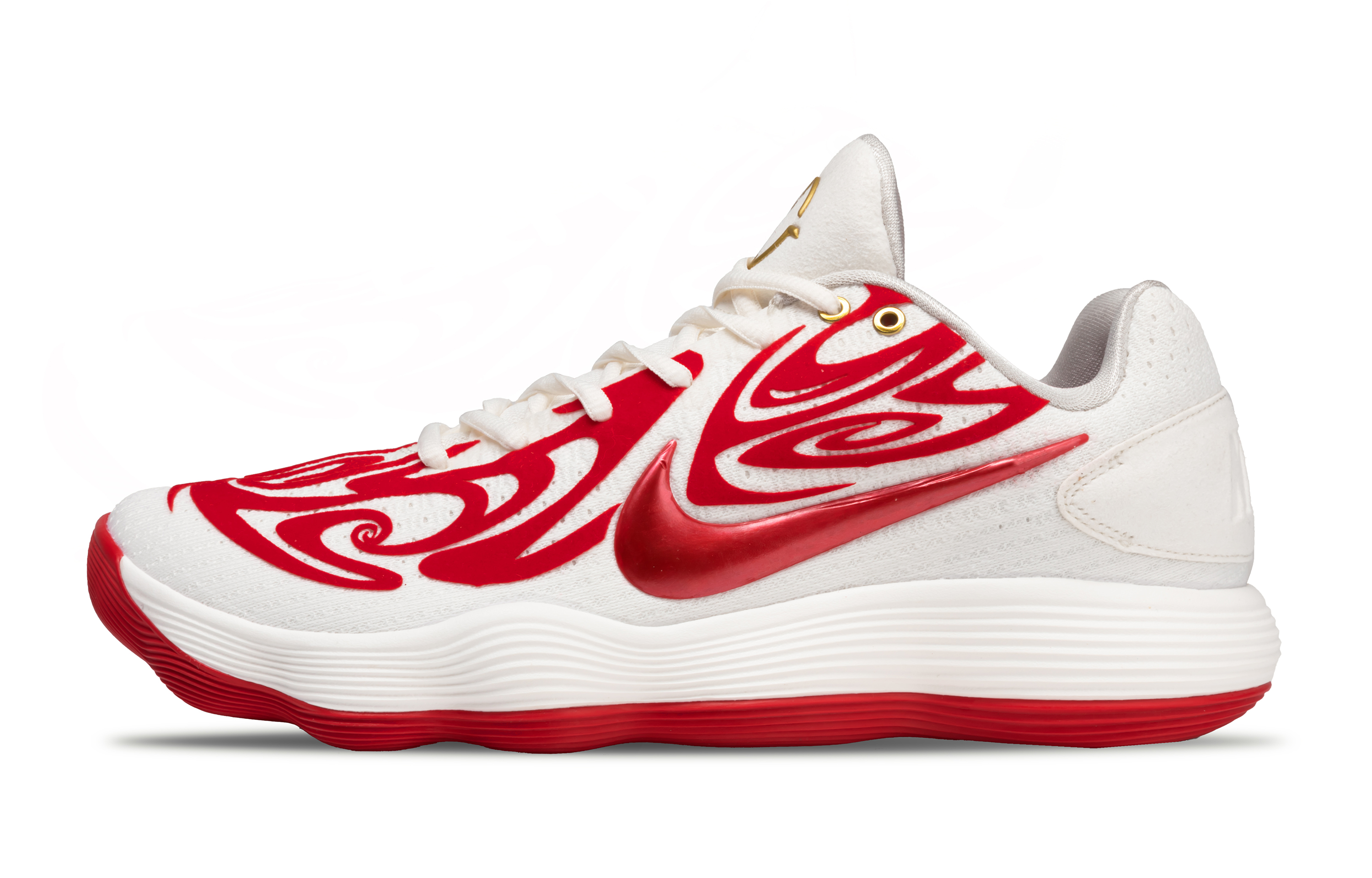 Nike Hyperdunk 2017 Exorcise Evil Abrasion Resistant Slip Resistant Low top Basketball Shoes Men's White Red