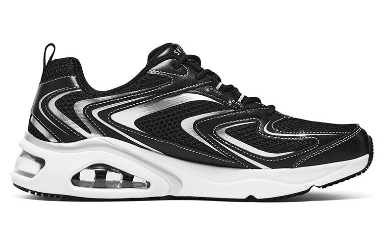 Skechers Wear-resistant And Lightweight Low-Top Casual Running Shoes Men's Black