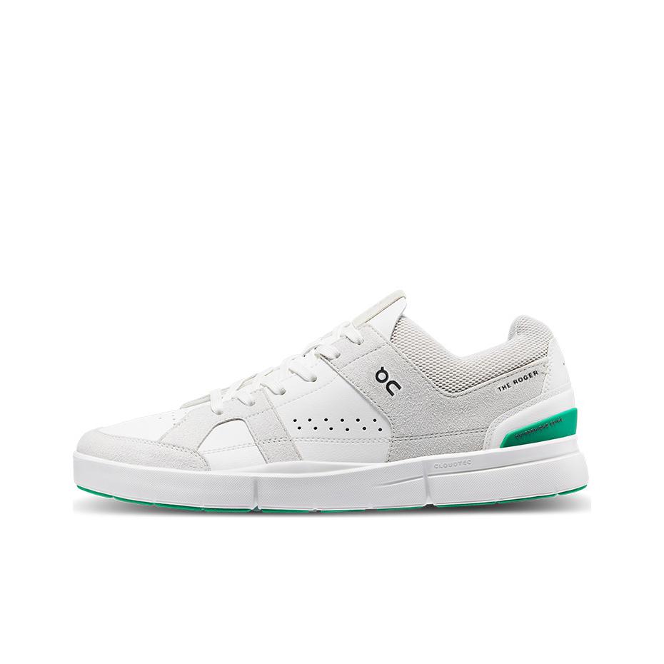 On ClubTHE ROGER Slip Resistant Low Top Skateboard Shoes Men's White Green