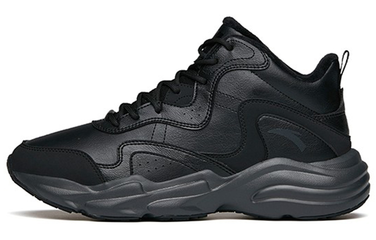 Anta Life Collection Cushioning Anti-Slip And Wear-Resistant Mid-Top Sports Casual Shoes Men's Black