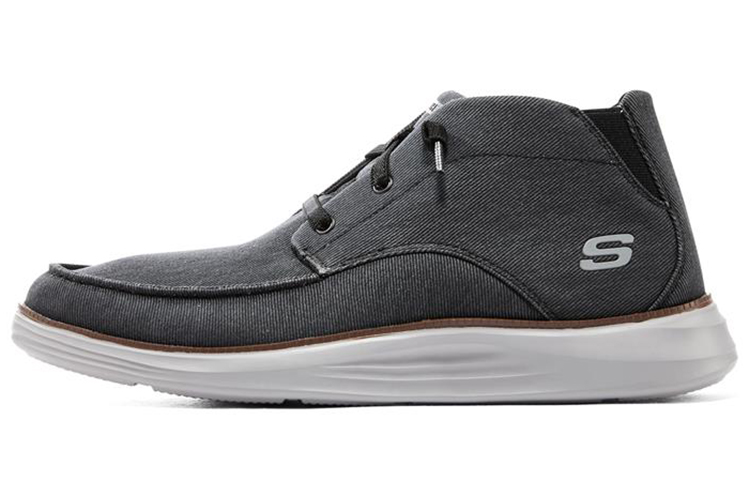 Skechers Camda Mid Top Casual Shoes Men's Black Gray