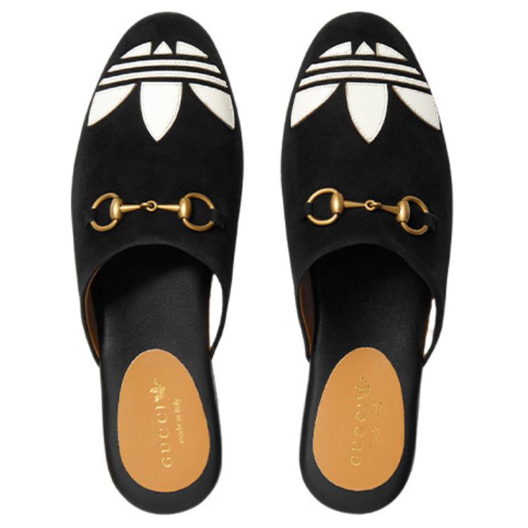 GUCCI X Adidas Originals Trefoil Slipper Black Women's купить в интернет-магазине Yoocart с быстрой доставкой по России.