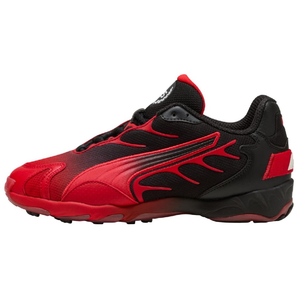 PUMA Abrasion Resistant Low Top Running Shoes Unisex Black Red