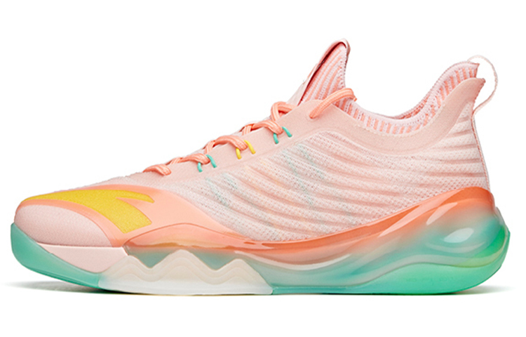 Anta KT6 Low 'Flamingo' KT Durable Breathable Low-Top Basketball Shoes Pink Green
