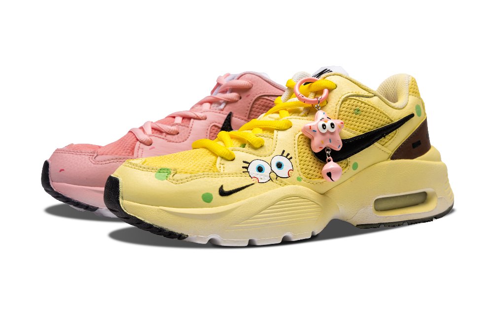 Nike Air Max Fusion Low Top Running Shoes Women's Yellow Pink