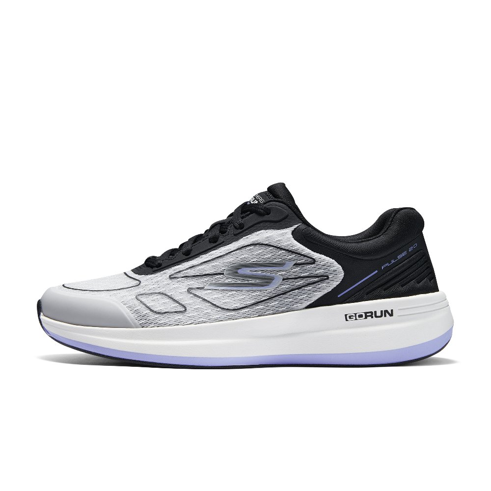 Skechers Go Run Pulse 2.0 Cushioned Wear-Resistant Slip-Resistant Breathable Low-Top Casual Shoes Women's Black White