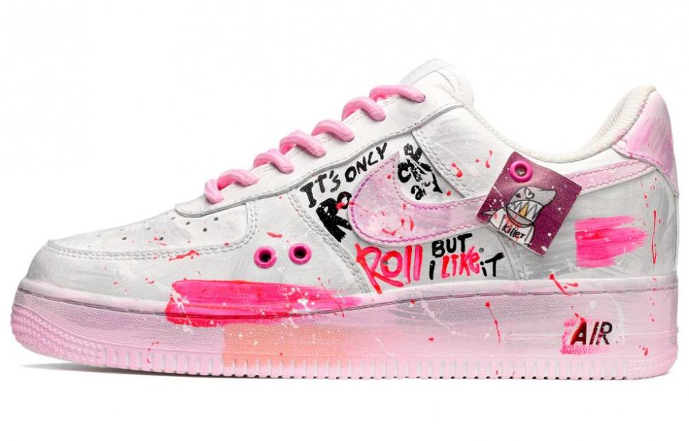 Nike Air Force 1 Air Force 1 Skateboard Shoes Women's Pink White Gray