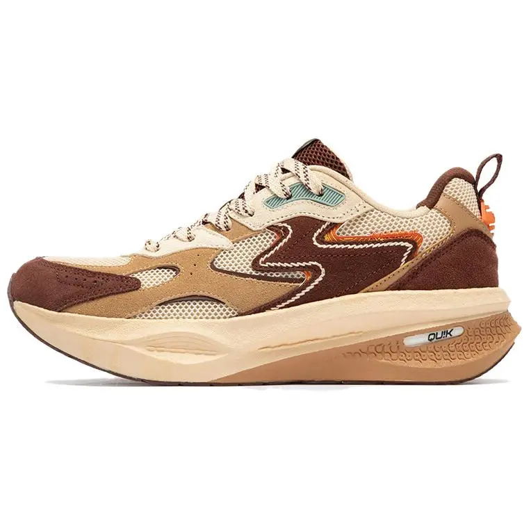 361° Life Collection Shock Absorbers Slip Resistant Low top Casual Shoes Men's Beige Brown