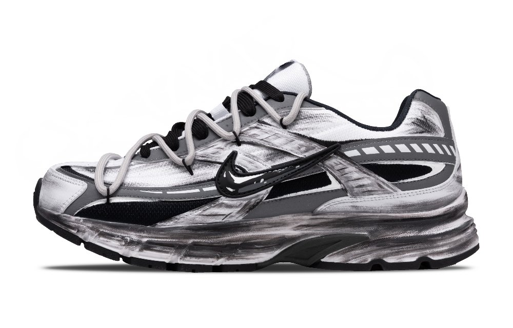 Nike Initiator Abrasion Resistant Low Top Running Shoes Men's Black Gray
