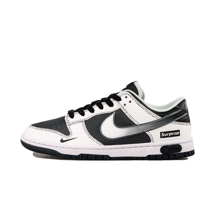 Nike Dunk RISK Line Oreo Slip-Resistant Low-Top Skateboard Shoes Men's Black White