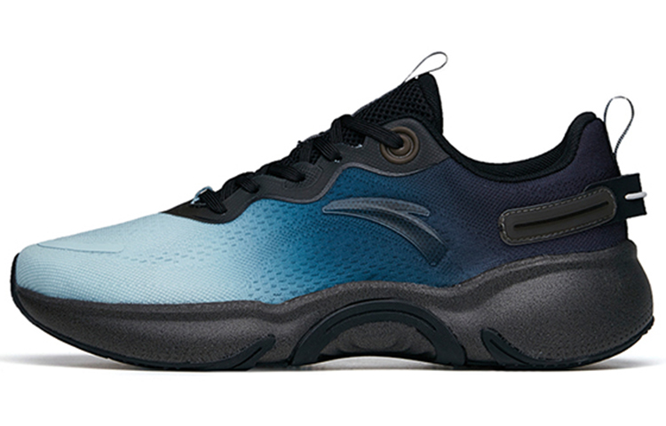 Anta Cushioning Anti-Slip Wear-Resistant Breathability Low-Top Running Shoes Men's Blue Black