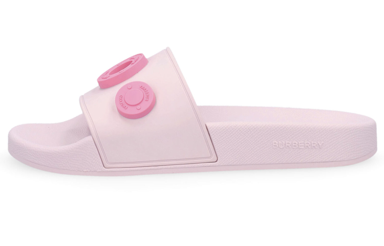 Burberry Logo Graphic Rubber Slide Pale Candy Pink Women's