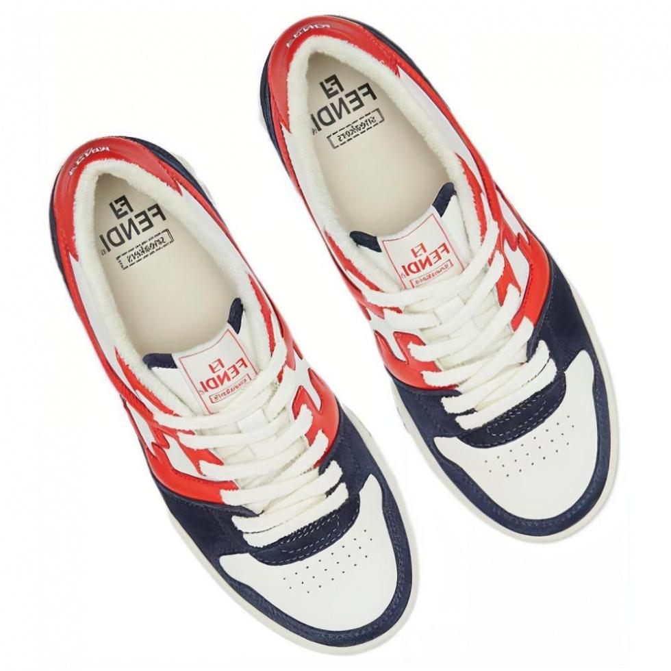 FENDI Match Low Top Suede 'Navy Orange' купить в интернет-магазине Yoocart с быстрой доставкой по России.