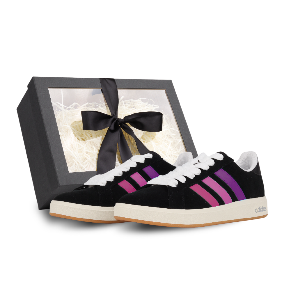 Adidas Grand Court Base 00s Skateboard Shoes Men's Low top Black/Red