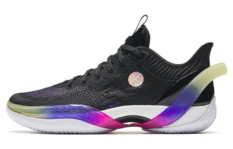 ANTA Three point Rain1.0 Basketball Shoes Men's Low Top Black Purple/Purple
