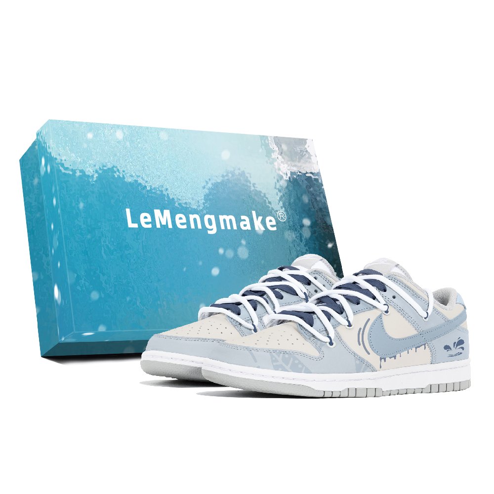 Nike Dunk Joy Lemon Abrasion-Resistant Low-Top Skateboard Shoes Men's Blue White