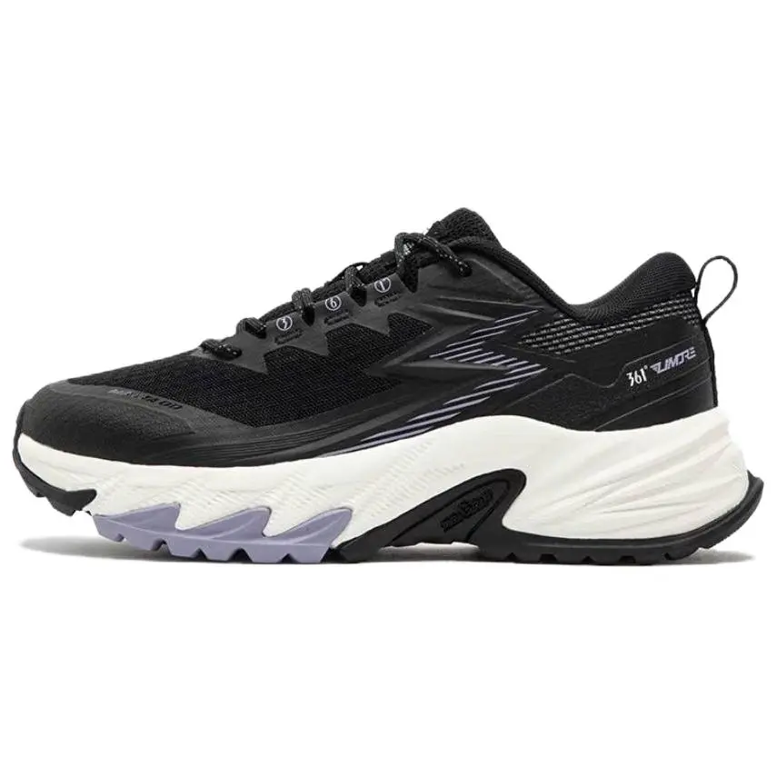 361° Anti Slip Wear Resistant Low Top Outdoor Shoes Women's Black Purple