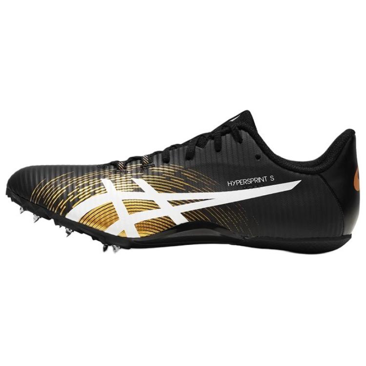 Asics Hyper Sprint 8 Cushioning, Wear Resistant Low Top Running Shoes Unisex Black Gold