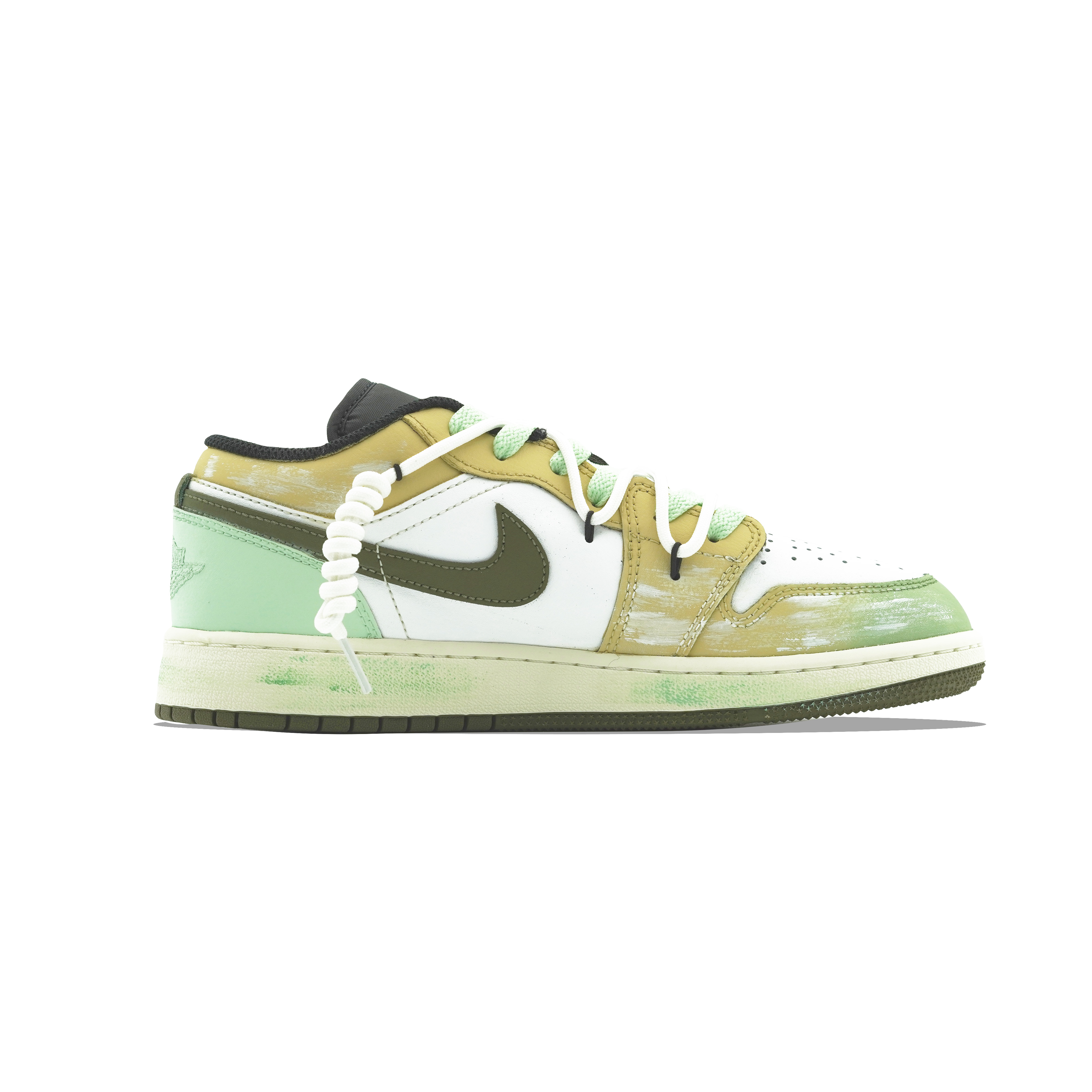 Jordan Air Jordan 1 Blue Cheese Cushioning, Wear Resistant Low top Vintage Basketball Shoes Men's Avocado Green купить в интернет-магазине Yoocart с быстрой доставкой по России.