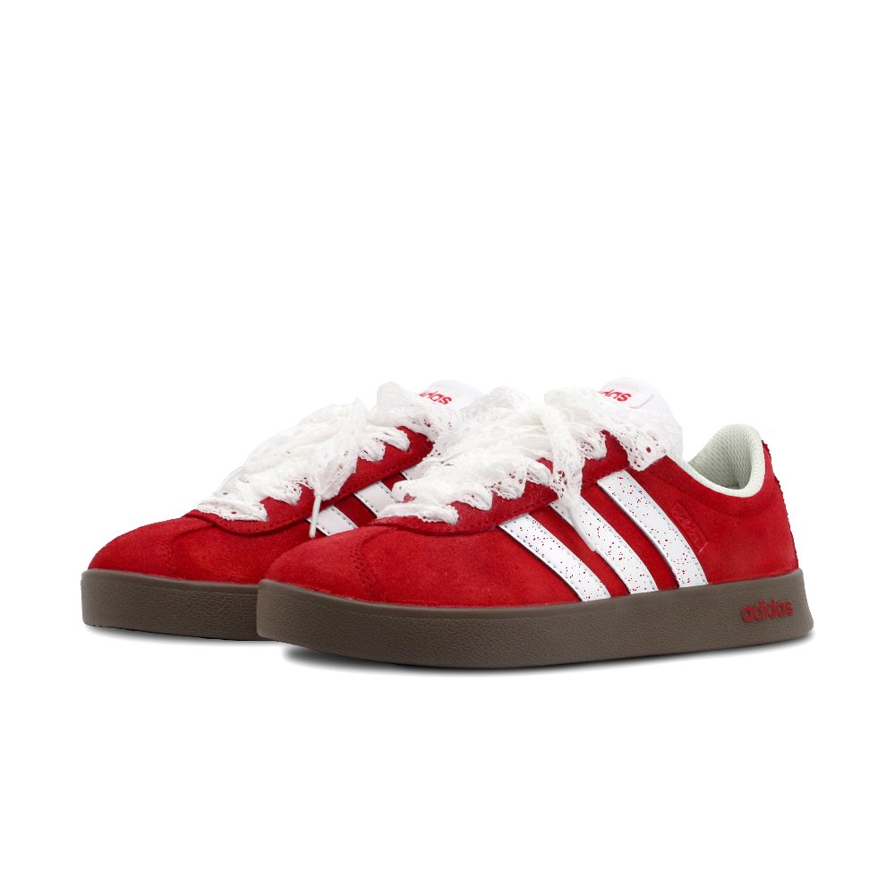 Adidas Neo VL Court 2.0 Anti Slip Wear Resistant Low Top Skateboard Shoes Unisex Red