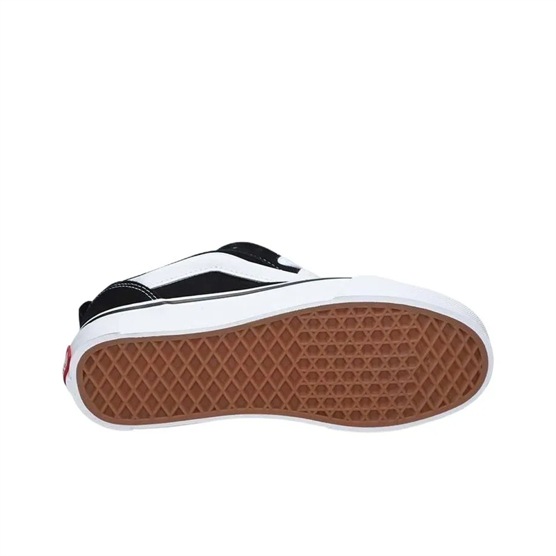 Vans Knu Skool Abrasion Resistant Low Top Shoes Unisex Black White