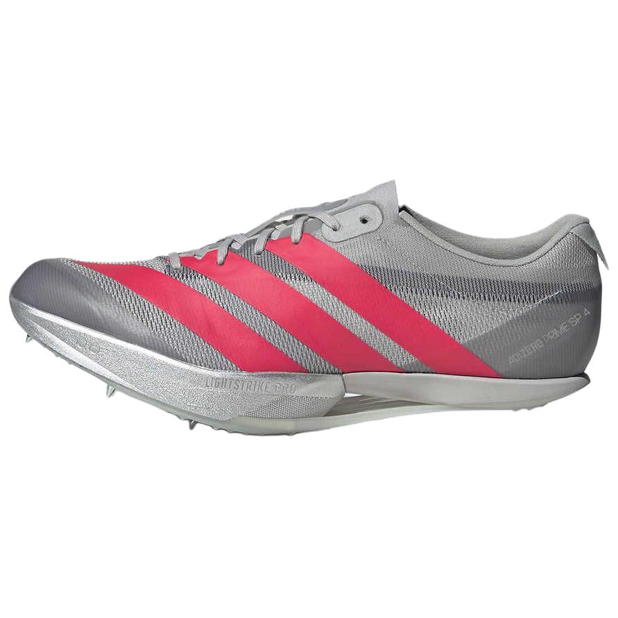 Adidas Slip Resistant And Abrasion Resistant Functionality Silver Track And Field Shoes Unisex Low Top