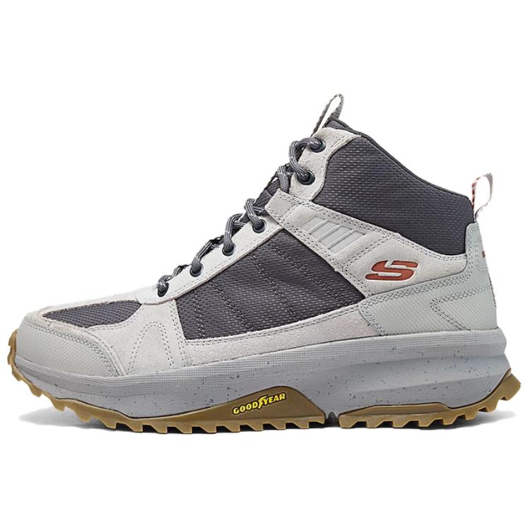 Skechers OUTDOOR Slip-Resistant Breathable Mid-Top Hiking Shoes Men's Gray