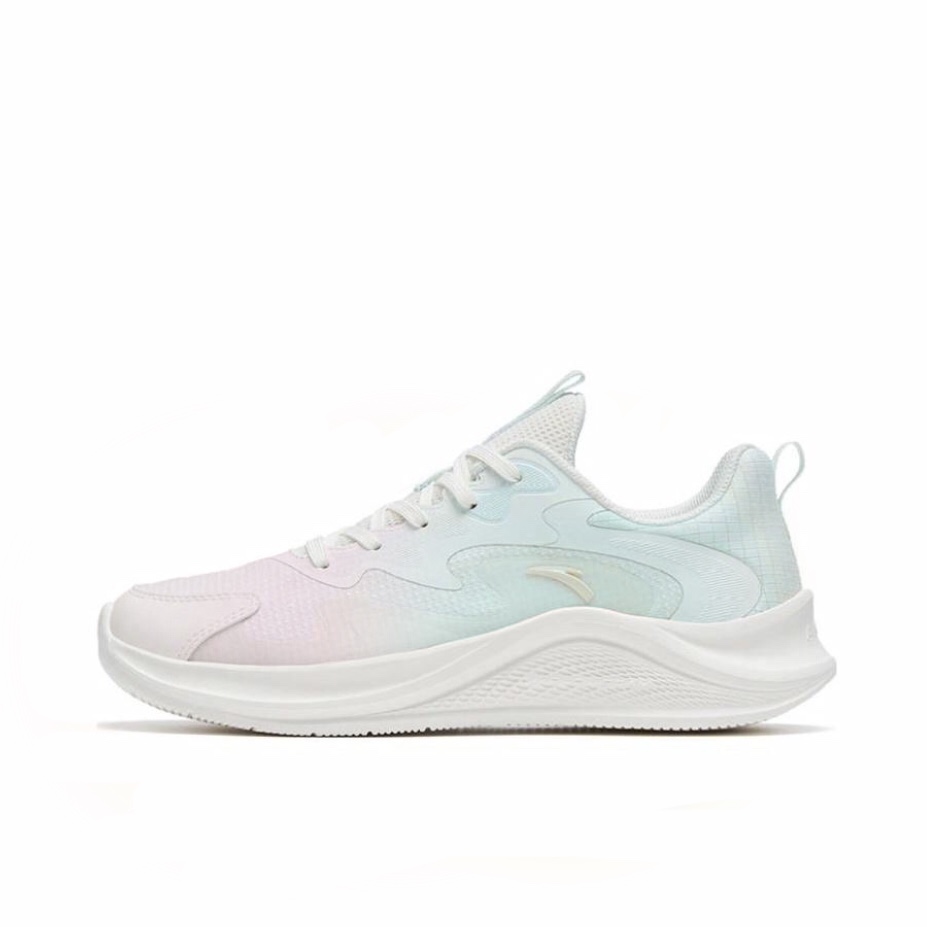 Anta Cushioning, Slip Resistant, And Abrasion Resistant Low Top Casual Running Shoes Women's Pink Green