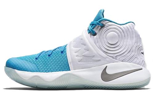 Nike Kyrie 2 Slip-Resistant Mid-Top Basketball Shoes Men's White Blue