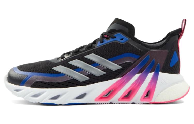 Adidas Cushioning Breathable Low-Top Running Shoes Unisex Black Purple
