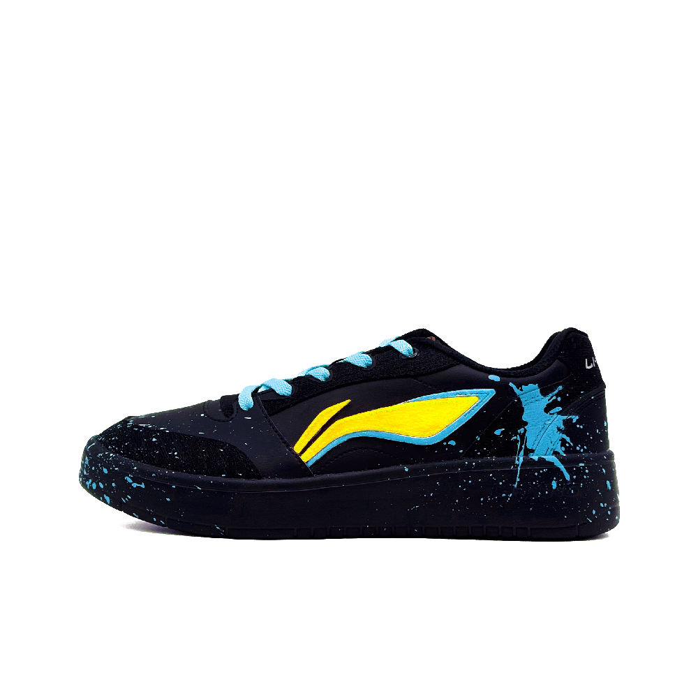 LiNing Yuanbao V3 Slip Resistant And Abrasion Resistant Coverage Low Top Skateboard Shoes Men's Black Blue Yellow