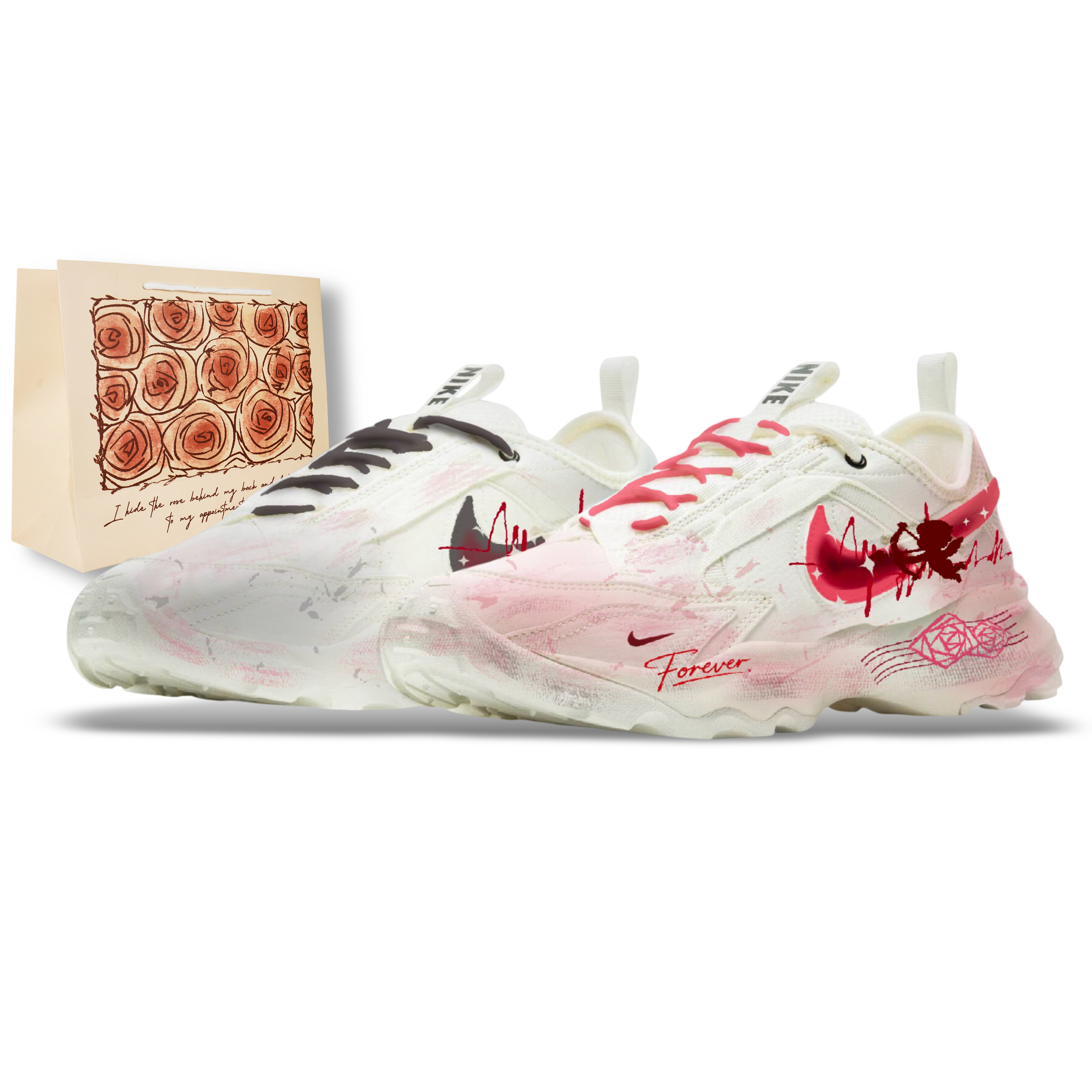 Nike TC 7900 Height Increasing Low top Casual Shoes Unisex Pink Gray