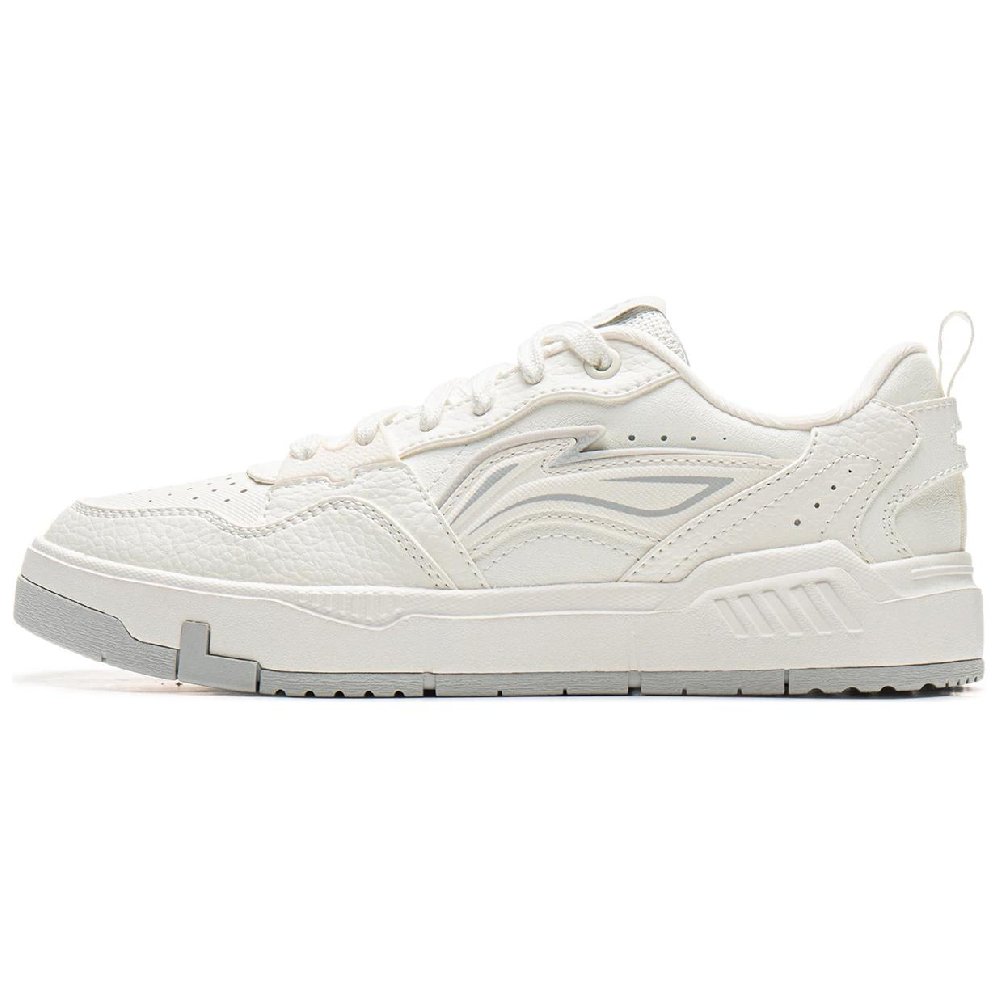 LiNing Yuan Chu Slip Resistant, Abrasion Resistant, Lightweight, Breathable Low Top Skateboard Shoes Women's Ivory