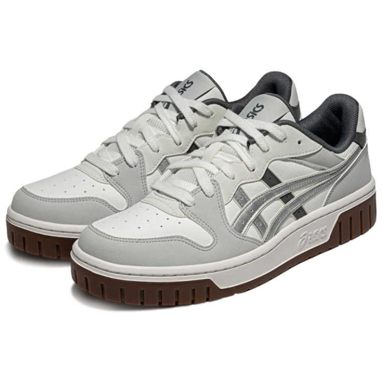 Asics Court Mz 2.0 Anti Slip Wear Resistant Low Top Skateboard Shoes Unisex Gray White