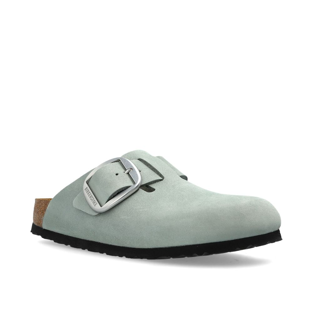 Birkenstock Boston Rubber Sole Abrasion Resistant Slip Resistant Wrap toe Slippers Women's Cyan