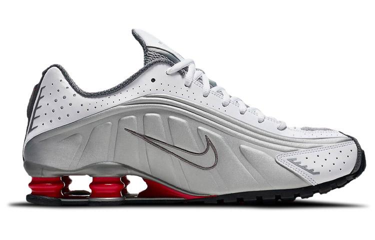 Nike Shox R4 Metallic Silver Comet Red 2018